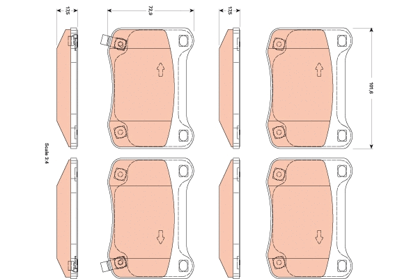 Brake Pad Set, disc brake (GDB3504)