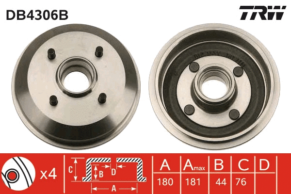 Brake Drum (DB4306B)