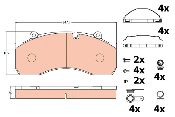 Brake Pad Set, disc brake (GDB5090)