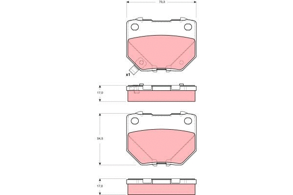 Brake Pad Set, disc brake (GDB3308)