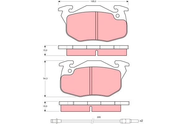 Brake Pad Set, disc brake (GDB1079)