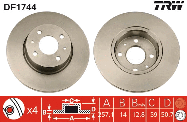 Brake Disc (DF1744)