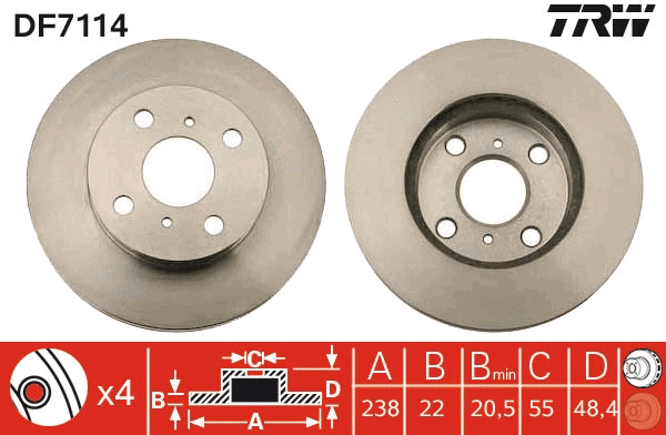 Brake Disc (DF7114)