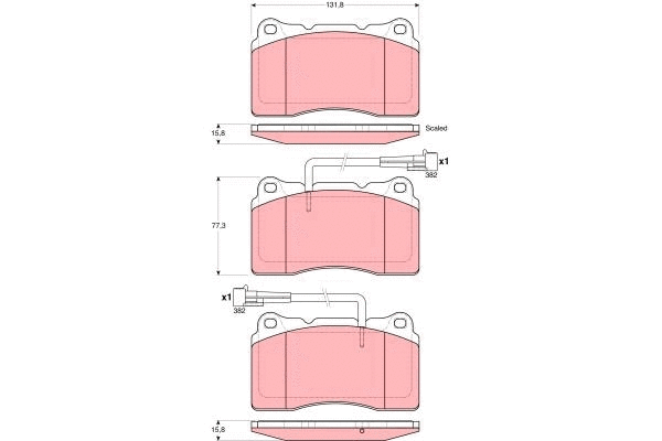 Brake Pad Set, disc brake (GDB1603)