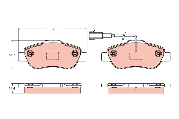 Brake Pad Set, disc brake (GDB2405)