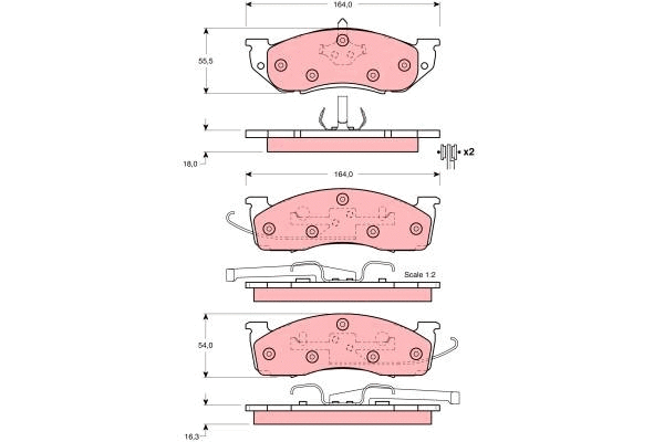 Brake Pad Set, disc brake (GDB4056)