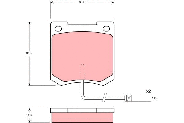 Brake Pad Set, disc brake (GDB646)