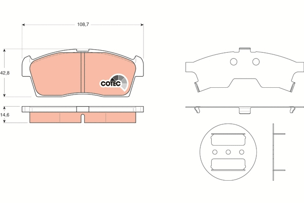 Brake Pad Set, disc brake (GDB3411)
