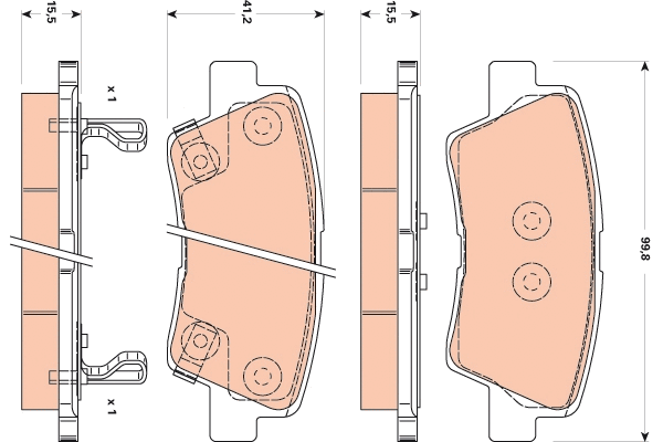 Brake Pad Set, disc brake (GDB3495)