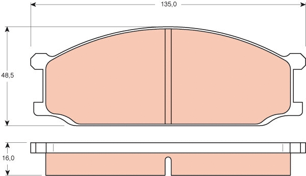 Brake Pad Set, disc brake (GDB204)