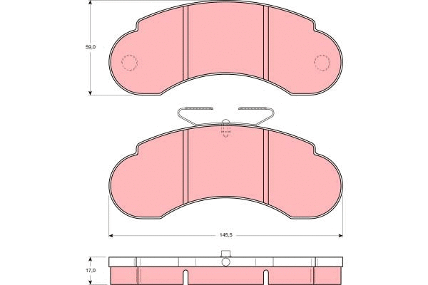 Brake Pad Set, disc brake (GDB1070)