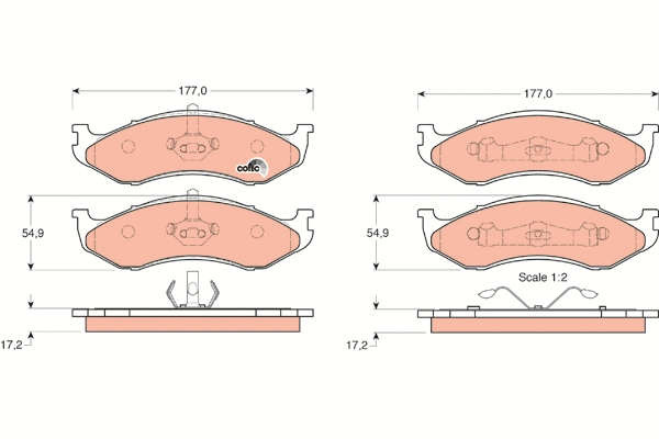 Brake Pad Set, disc brake (GDB1153)