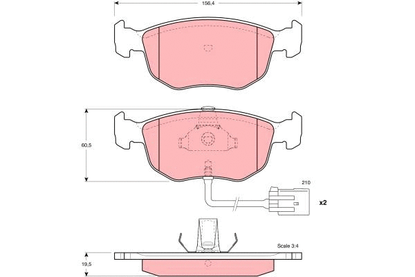 Brake Pad Set, disc brake (GDB1213)