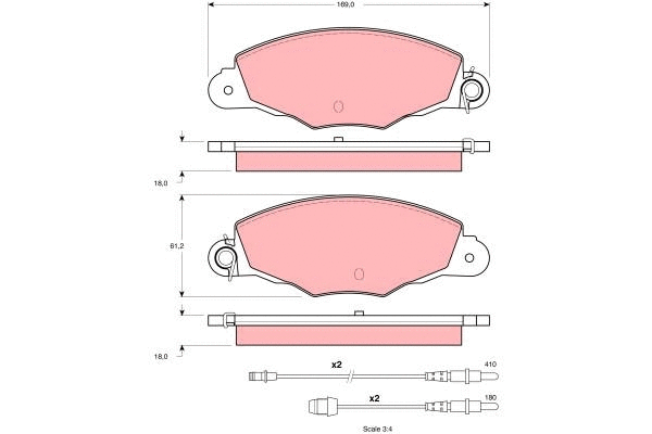 Brake Pad Set, disc brake (GDB1336)
