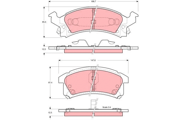 Brake Pad Set, disc brake (GDB4097)