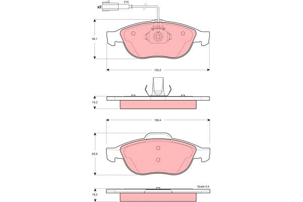 Brake Pad Set, disc brake (GDB1441)