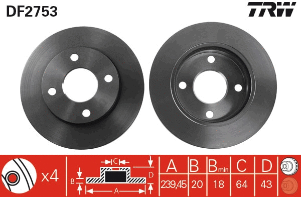 Brake Disc (DF2753)