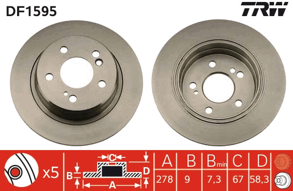 Brake Disc (DF1595)