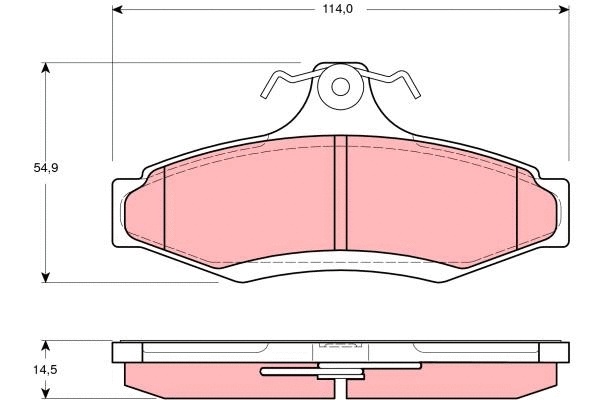 Brake Pad Set, disc brake (GDB3172)