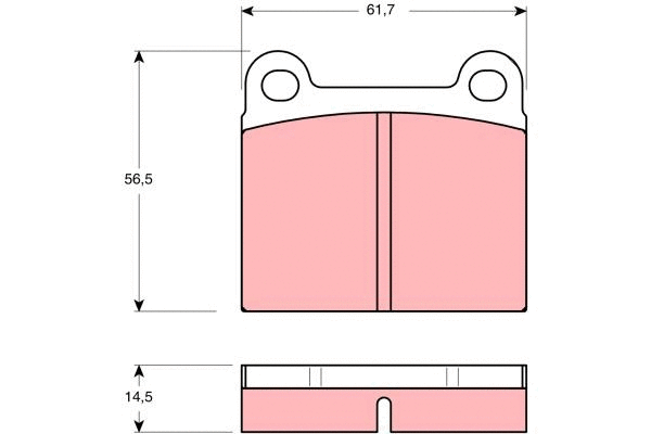 Brake Pad Set, disc brake (GDB656)