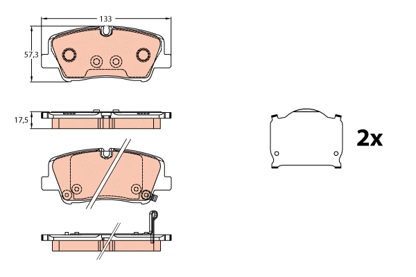 Brake Pad Set, disc brake (GDB3646)