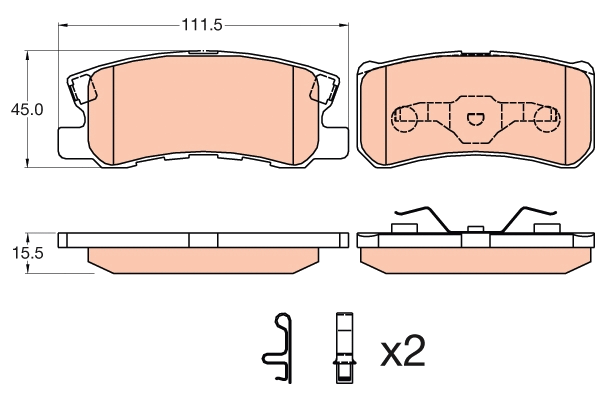 Brake Pad Set, disc brake (GDB3595)