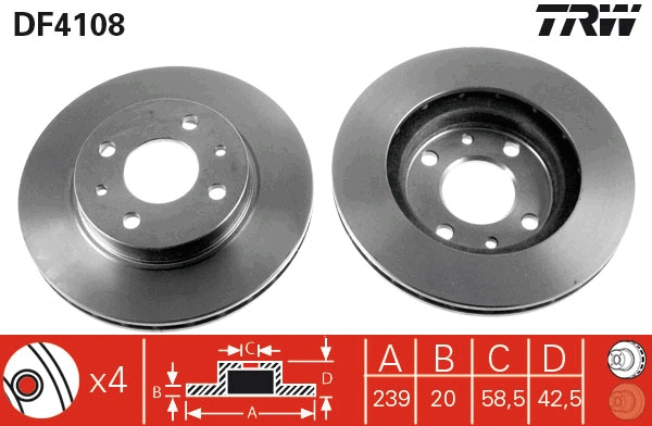 Brake Disc (DF4108)
