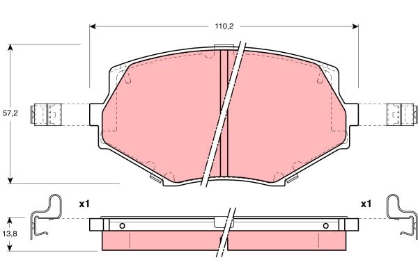 Brake Pad Set, disc brake (GDB3103DT)