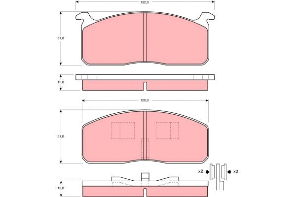 Brake Pad Set, disc brake (GDB233)