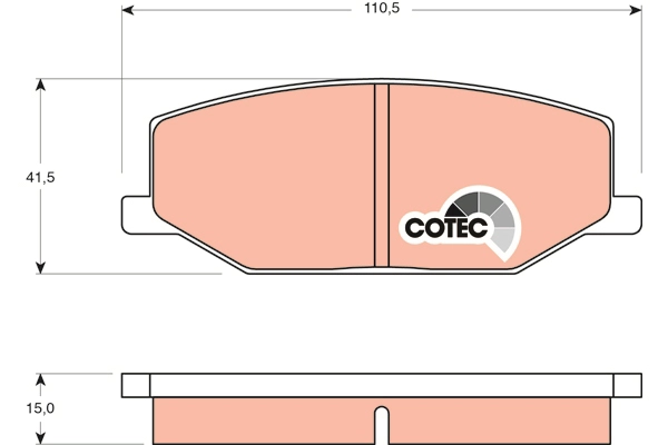 Brake Pad Set, disc brake (GDB383AT)
