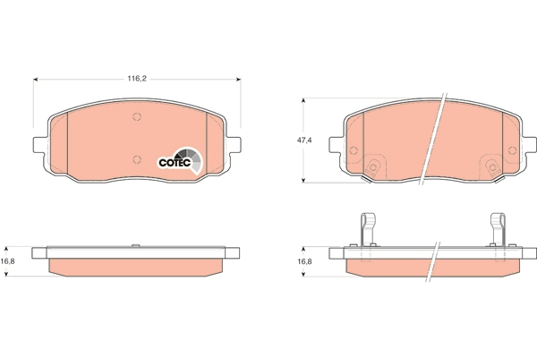 Brake Pad Set, disc brake (GDB3369AT)