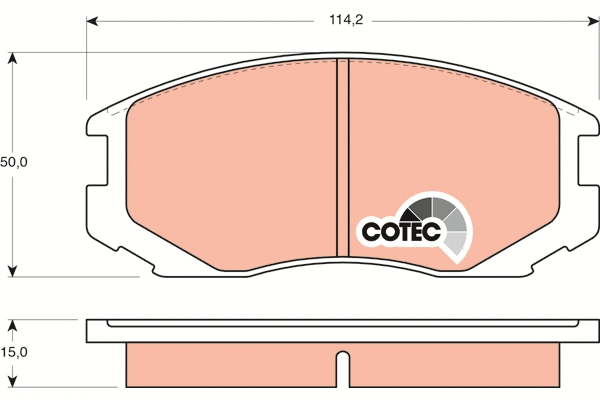 Brake Pad Set, disc brake (GDB3046)