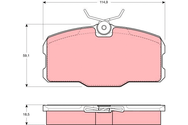 Brake Pad Set, disc brake (GDB418)