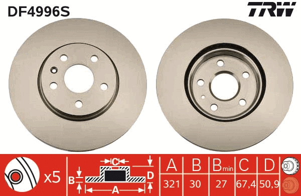 Brake Disc (DF4996S)