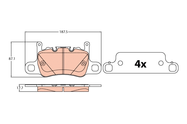 Brake Pad Set, disc brake (GDB2090)