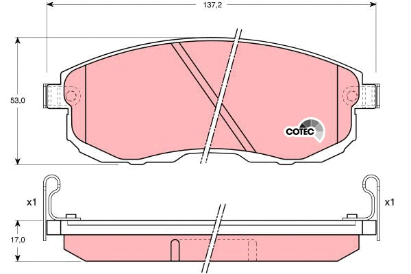 Brake Pad Set, disc brake (GDB1003)