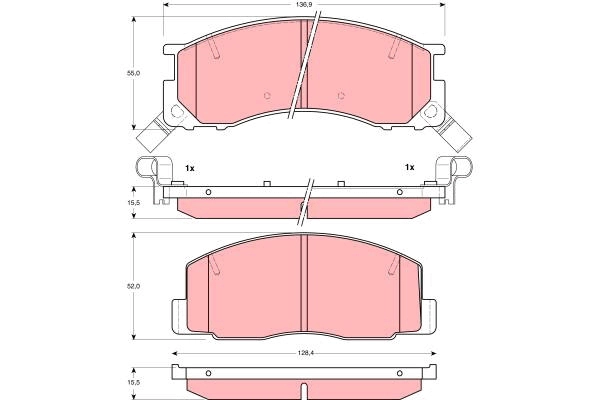 Brake Pad Set, disc brake (GDB3086AT)