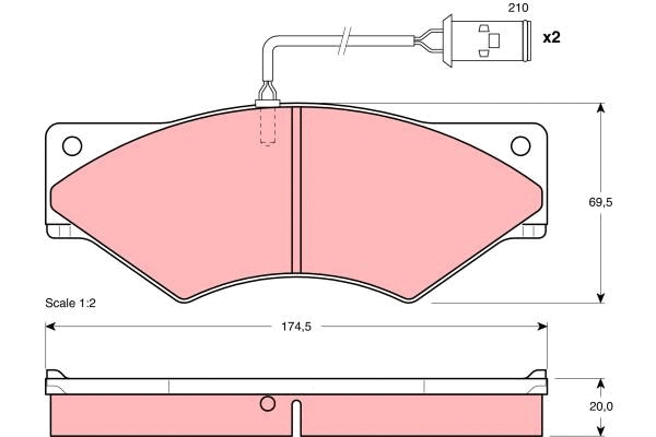 Brake Pad Set, disc brake (GDB1249)