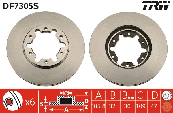 Brake Disc (DF7305S)