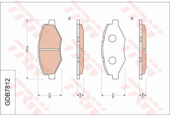 Brake Pad Set, disc brake (GDB7812)