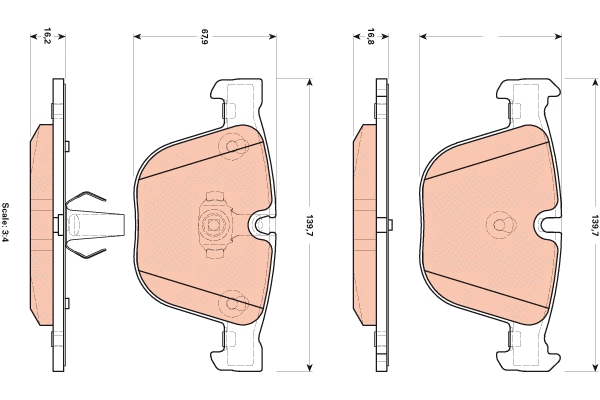 Brake Pad Set, disc brake (GDB1892)