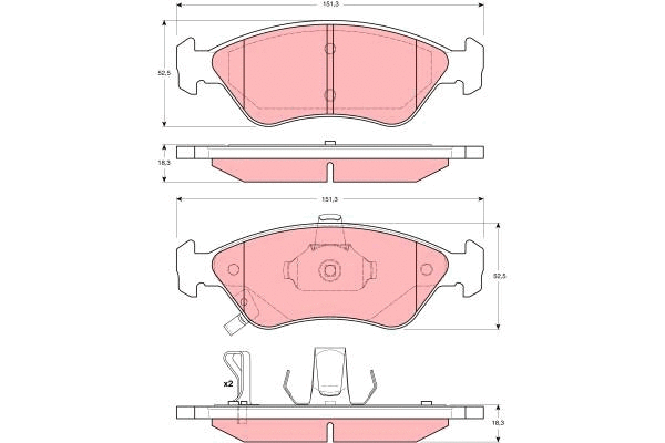 Brake Pad Set, disc brake (GDB3173)