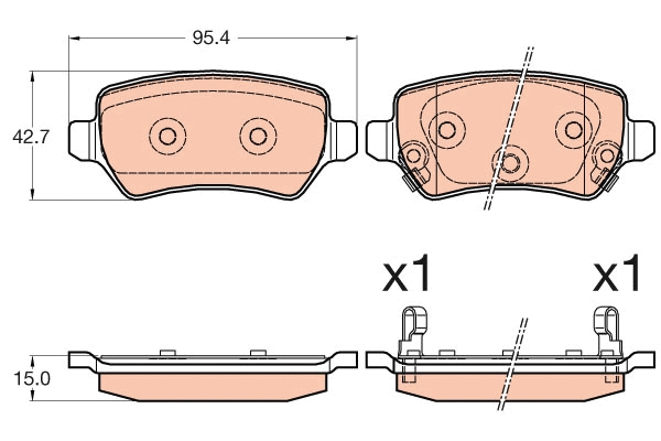Brake Pad Set, disc brake (GDB3585)