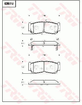 Brake Pad Set, disc brake (GDB7712)
