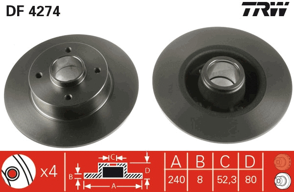 Brake Disc (DF4274)