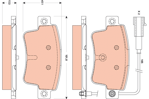 Brake Pad Set, disc brake (GDB1872)