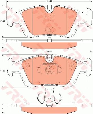 Brake Pad Set, disc brake (GDB7680)
