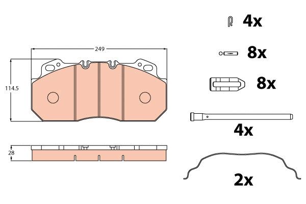 Brake Pad Set, disc brake (GDB5019)