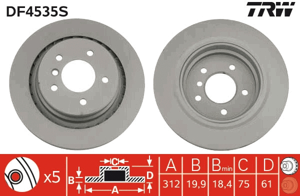Brake Disc (DF4535S)