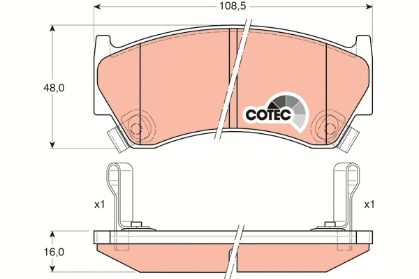 Brake Pad Set, disc brake (GDB3180)